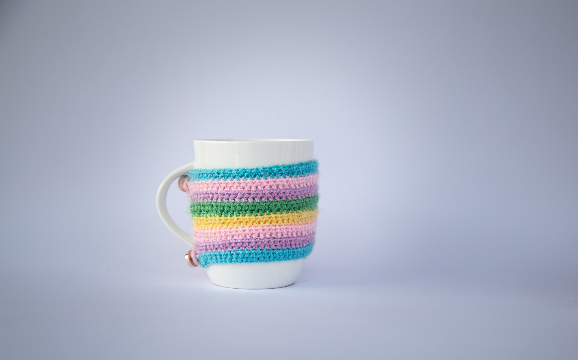 aamani's crochet: winter special | crochet mug with warmer | multi colour mug sleeve |
